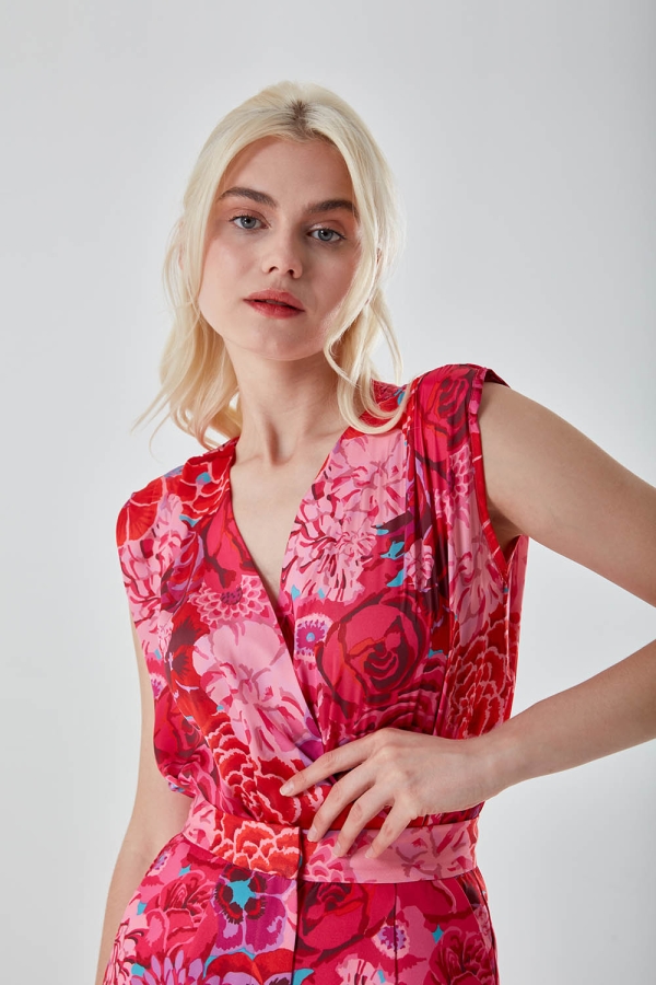 MZL - Alttan Çıtçıtlı Desenli Body