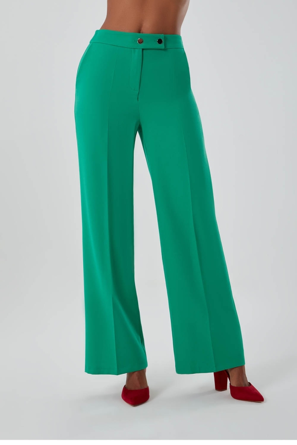Bol Paça Double Mzl Yeşil Pantolon